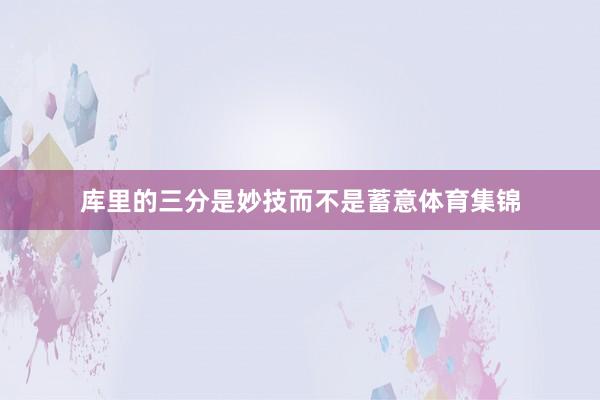 库里的三分是妙技而不是蓄意体育集锦