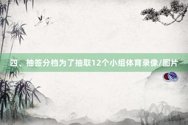 四、抽签分档为了抽取12个小组体育录像/图片