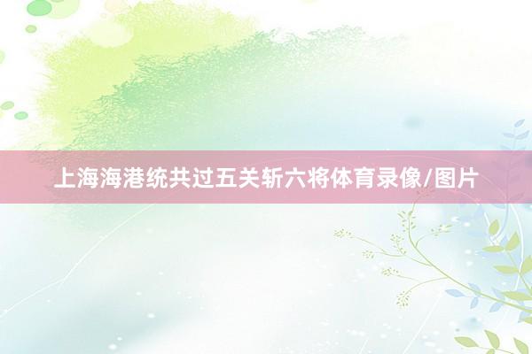 上海海港统共过五关斩六将体育录像/图片