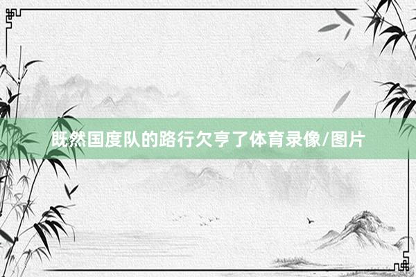 既然国度队的路行欠亨了体育录像/图片