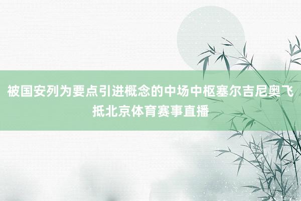 被国安列为要点引进概念的中场中枢塞尔吉尼奥飞抵北京体育赛事直播