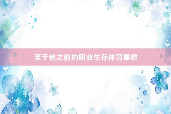 至于他之前的职业生存体育集锦