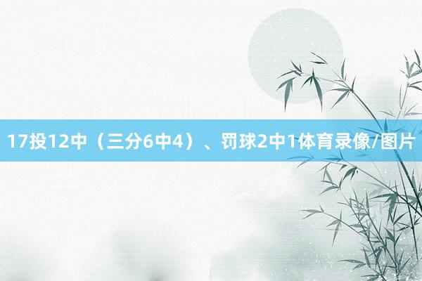 17投12中（三分6中4）、罚球2中1体育录像/图片