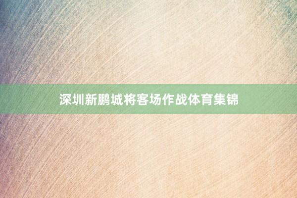 深圳新鹏城将客场作战体育集锦