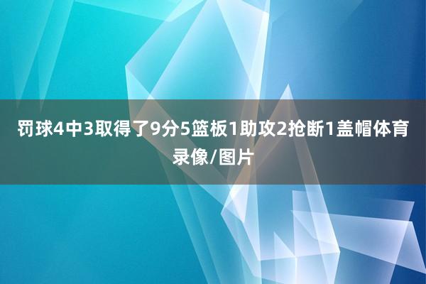罚球4中3取得了9分5篮板1助攻2抢断1盖帽体育录像/图片