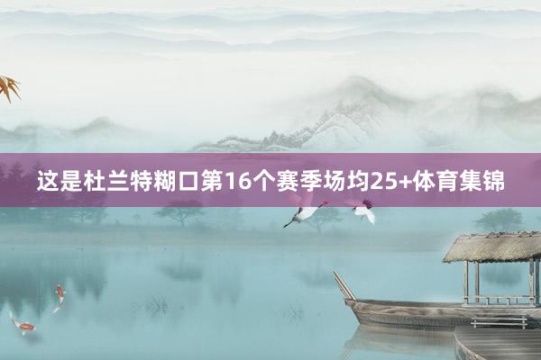 这是杜兰特糊口第16个赛季场均25+体育集锦