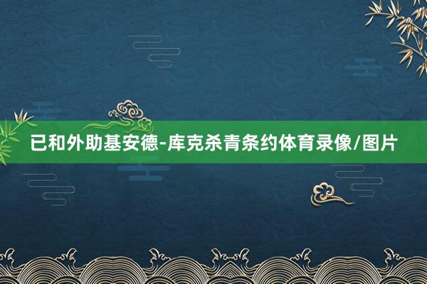 已和外助基安德-库克杀青条约体育录像/图片