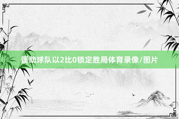 匡助球队以2比0锁定胜局体育录像/图片