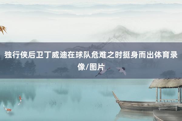 独行侠后卫丁威迪在球队危难之时挺身而出体育录像/图片