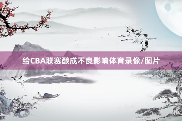给CBA联赛酿成不良影响体育录像/图片