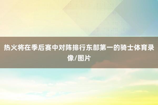 热火将在季后赛中对阵排行东部第一的骑士体育录像/图片