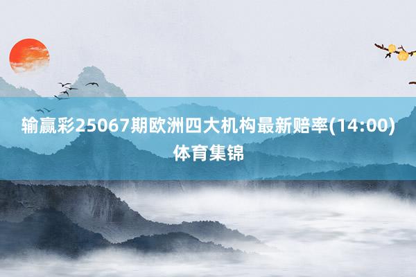 输赢彩25067期欧洲四大机构最新赔率(14:00)体育集锦