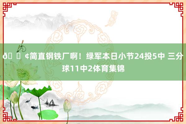 😢简直钢铁厂啊！绿军本日小节24投5中 三分球11中2体育集锦