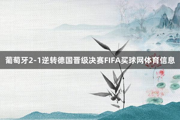 葡萄牙2-1逆转德国晋级决赛FIFA买球网体育信息