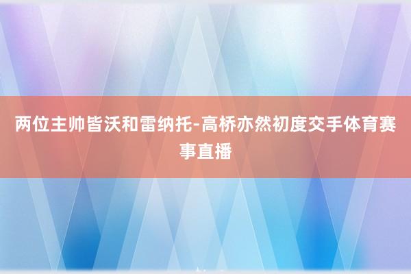 两位主帅皆沃和雷纳托-高桥亦然初度交手体育赛事直播