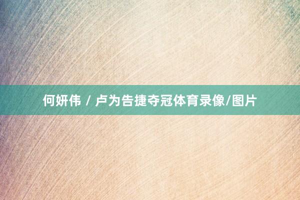 何妍伟 / 卢为告捷夺冠体育录像/图片