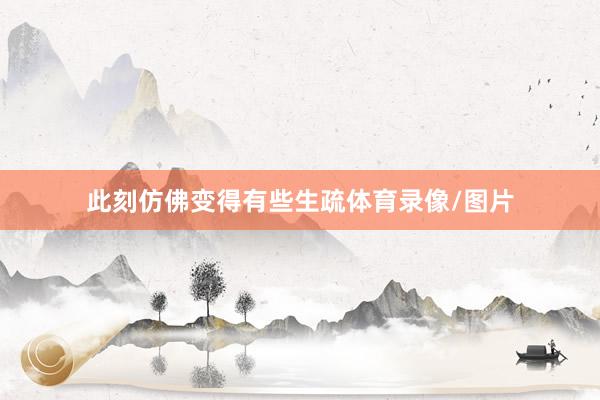 此刻仿佛变得有些生疏体育录像/图片