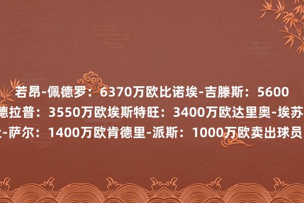 若昂-佩德罗：6370万欧比诺埃-吉滕斯：5600万欧哈托：4418万欧德拉普：3550万欧埃斯特旺：3400万欧达里奥-埃苏戈：2227万欧马马杜-萨尔：1400万欧肯德里-派斯：1000万欧卖出球员：马杜埃凯：5600万欧若昂-菲利克斯：3000万欧彼得罗维奇：2900万欧乌戈舒库：2900万欧迪尤斯伯里-霍尔：2900万欧布罗亚：2300万欧阿穆古：1450万欧汉弗莱斯：1400万欧凯帕：5