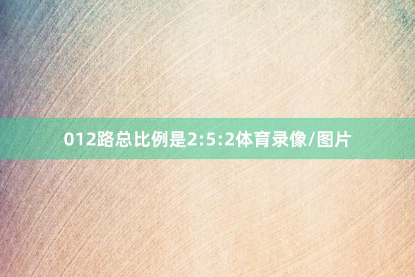 012路总比例是2:5:2体育录像/图片