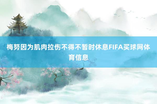 梅努因为肌肉拉伤不得不暂时休息FIFA买球网体育信息